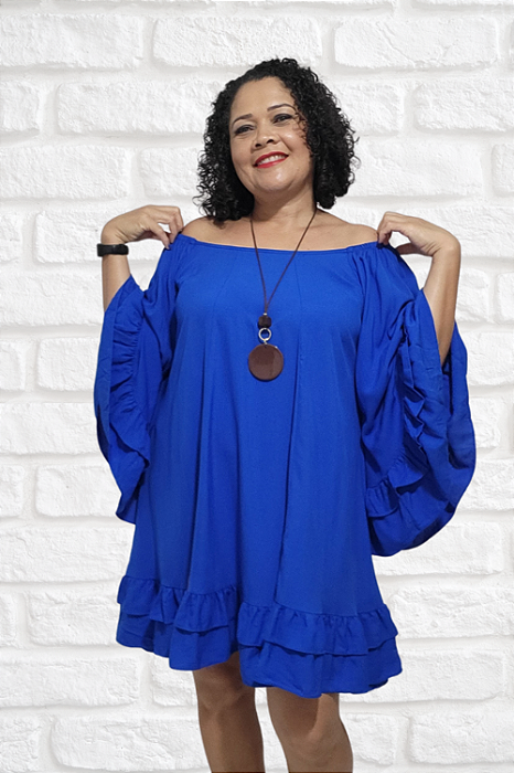 Vestido Manga de Anjo