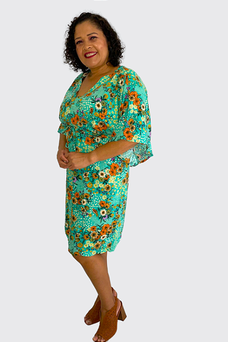 Vestido Feminino Curto Tira na Cintura
