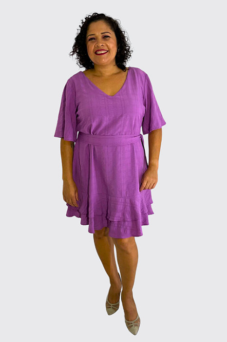 Vestido Curto Cinto Tassel