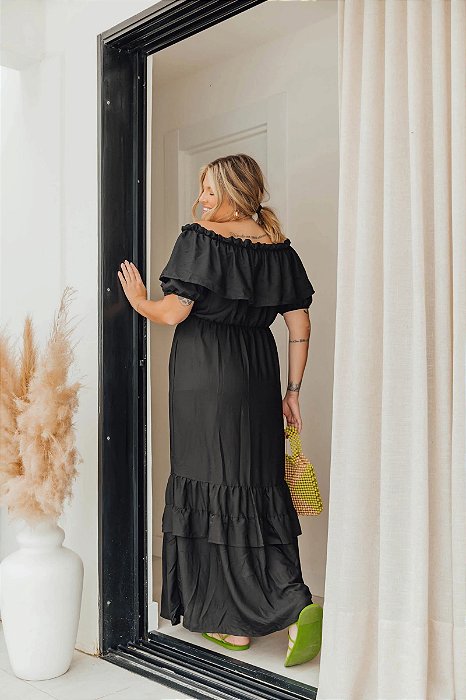 Vestido  Feminino Longo Ciganinha
