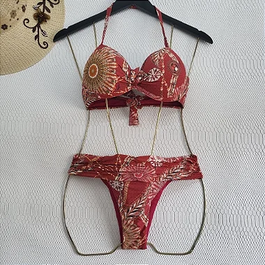 Biquíni Feminino com Bojo Tanga Dupla Face Est e Liso