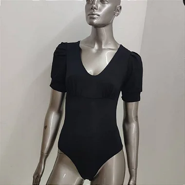 Body Feminino  Manga Princesa em poliamida