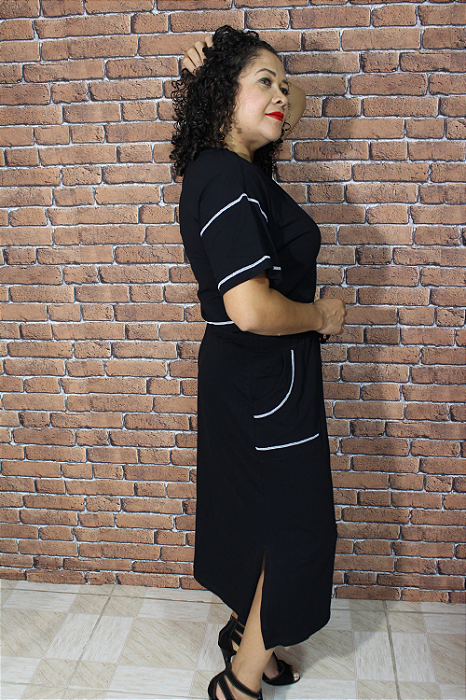 Conjunto de Saia longa e Blusa Pesponto