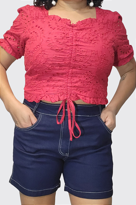 Short Jeans Azul Escuro