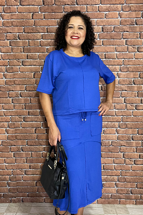 Conjunto Feminino de Blusa e Saia Aurora