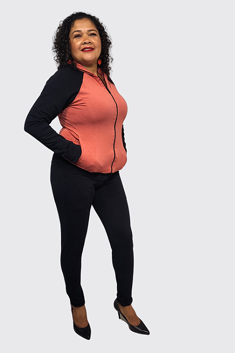 Conjunto de Frio Blusa com Ziper