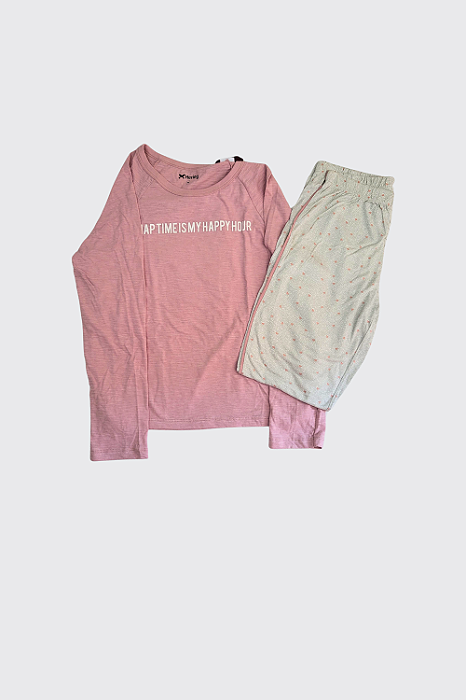 Pijama Feminino Manga Longa