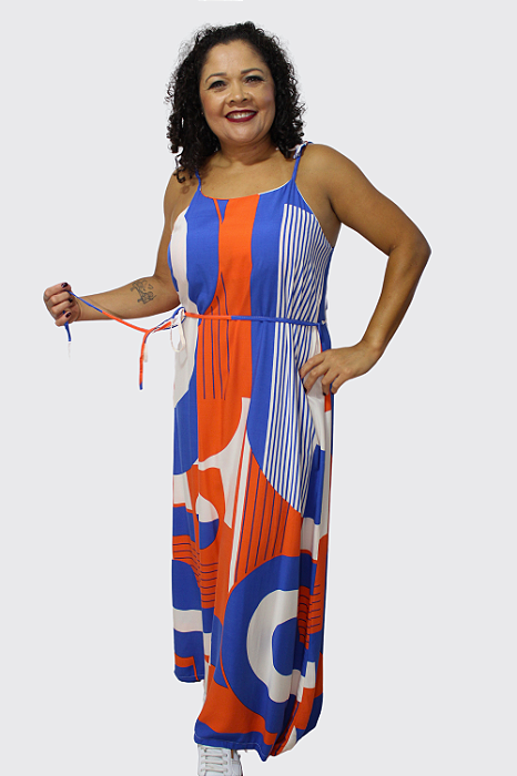 Vestido Feminino Longo Plus Size