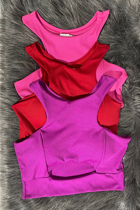 Blusa Cropped  Canelada Feminino