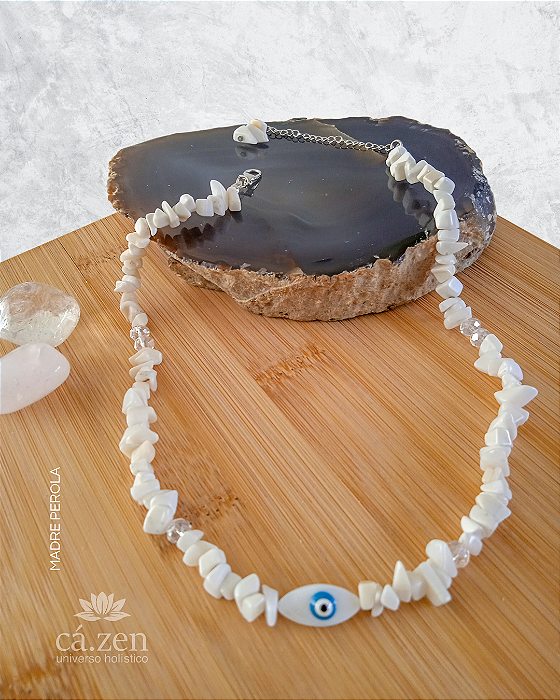 Choker Délhi - Cascalho Olho Grego