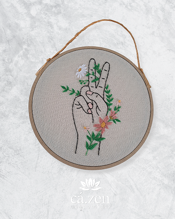 Bastidor Bordado Paz e Amor