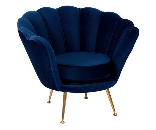 Poltrona em Veludo Pétala - L 90 x A 78 x P 77 cm