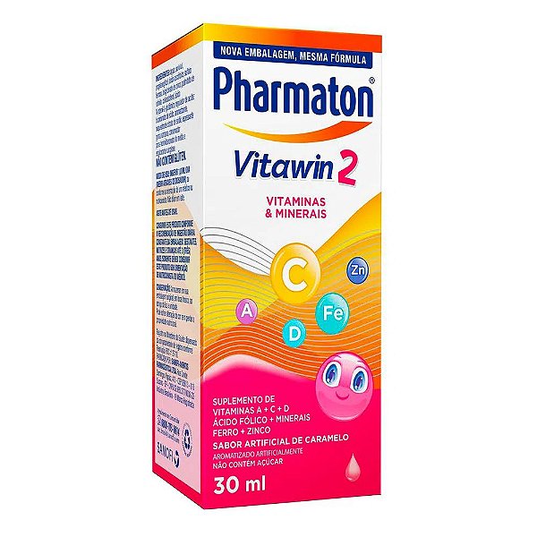 Suplemento Vitamínico Pharmaton Vitawin 2 Sanofi Sabor Caramelo 30ml