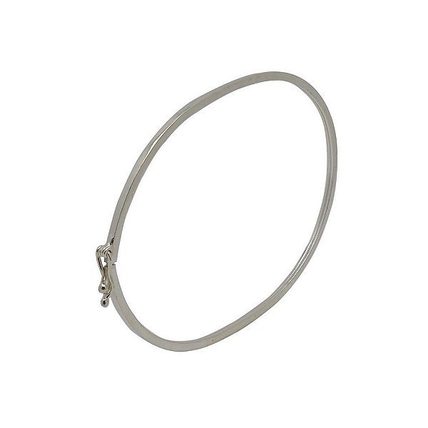Bracelete de prata 925 liso quadrado