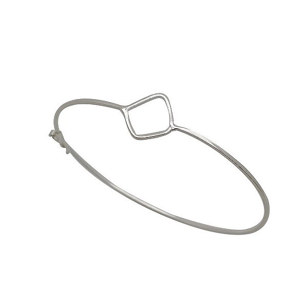 Bracelete de prata 925 rígida balão