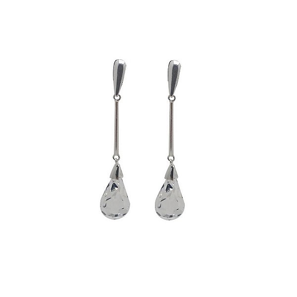 Brincos de prata 925 com cristal