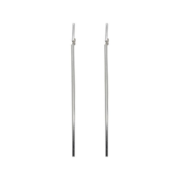 Brincos de prata 925 dois fios maciços