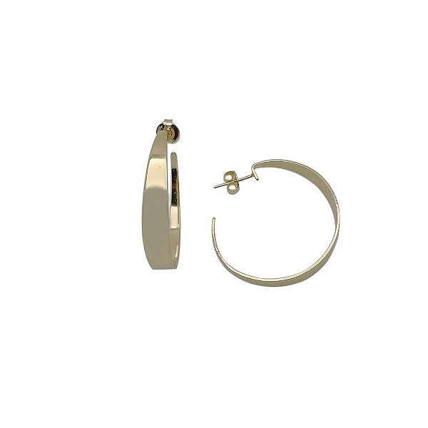 Brincos Folheados a ouro 18k argola lisa