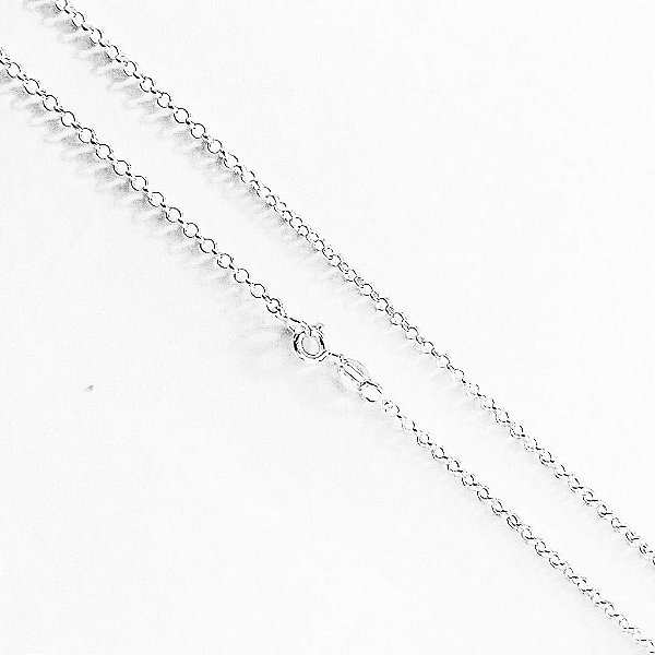 Corrente de prata 925 Elo português  choker  2,0mm com extensor