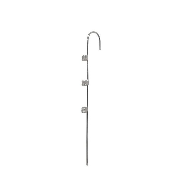 Piercing de prata 925 com três pedrinha zircônia