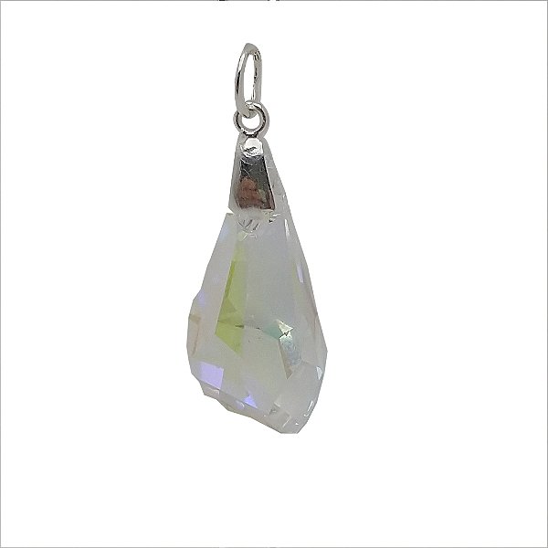 Pingente de prata 925 cristal boreal facetado