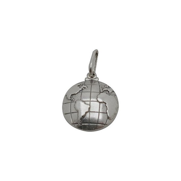 Pingente de prata 925 envelhecida Globo