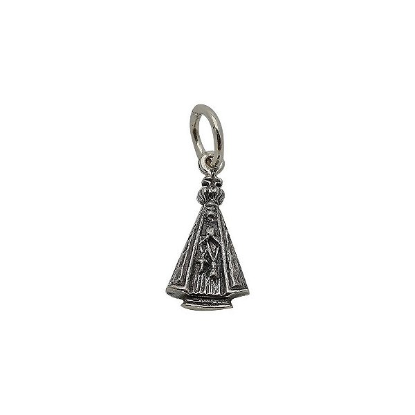 Pingente de prata 925 envelhecida N. S. Aparecida