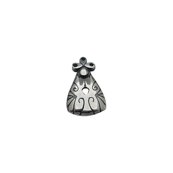Pingente de prata 925 envelhecido N. Senhora Aparecida