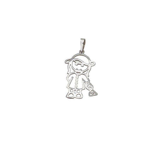 Pingente de prata 925 menina