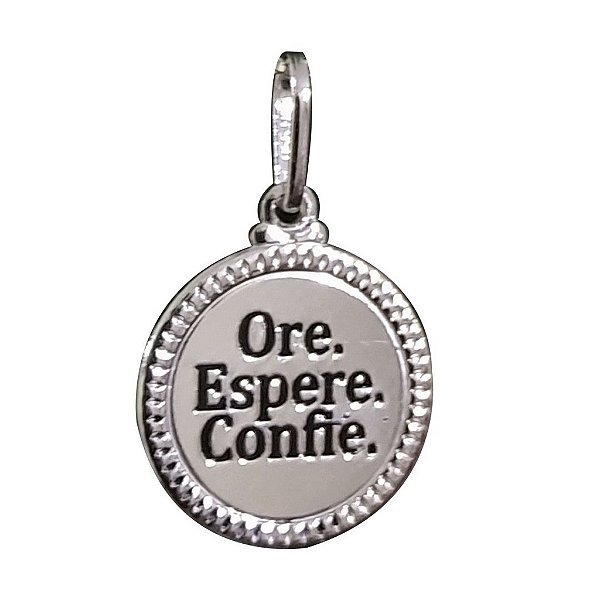 Pingente de prata 925 Ore Espere Confie