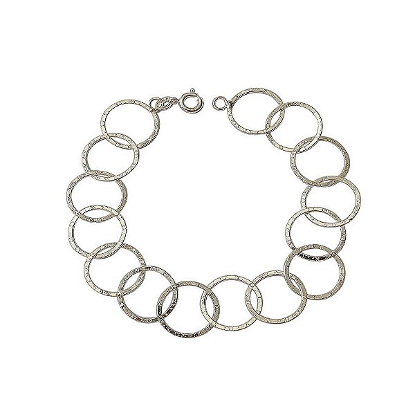 Pulseira de prata 925 argola lisa