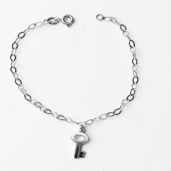 Pulseira de prata 925 chave balão