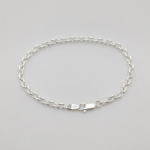 Pulseira de prata 925 corrente cadeado