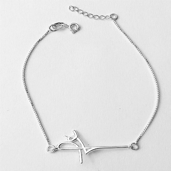 Pulseira de prata 925 Fé