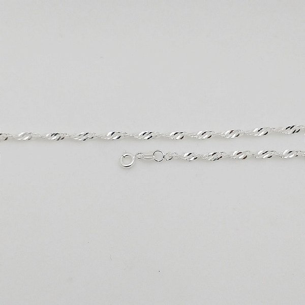 Tornozeleira de prata 925 corda