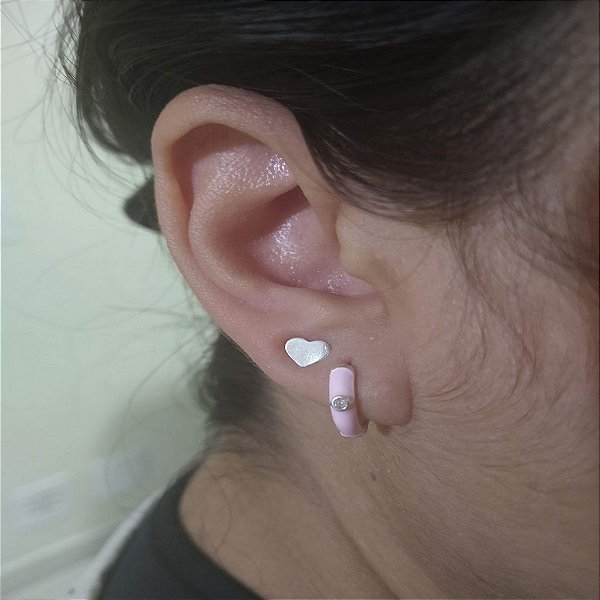 Brincos de prata 925 com resina