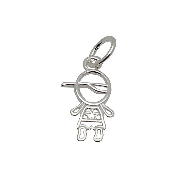 Pingente de prata 925 menino