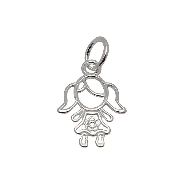Pingente de prata 925 menina