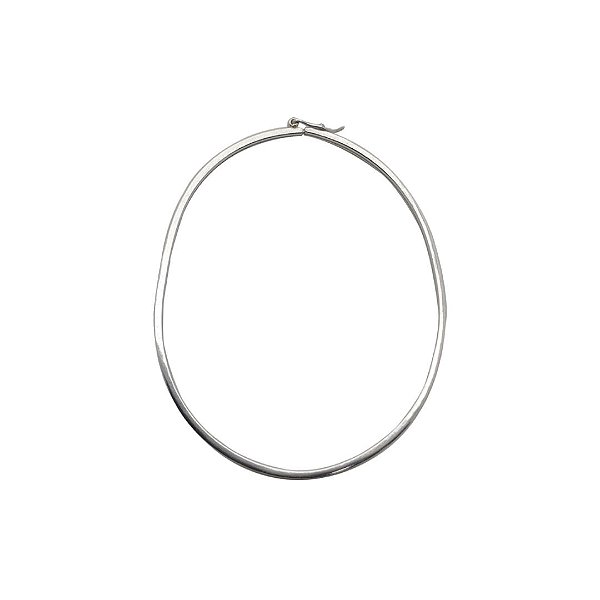 Bracelete de prata 925 oval fio quadrado