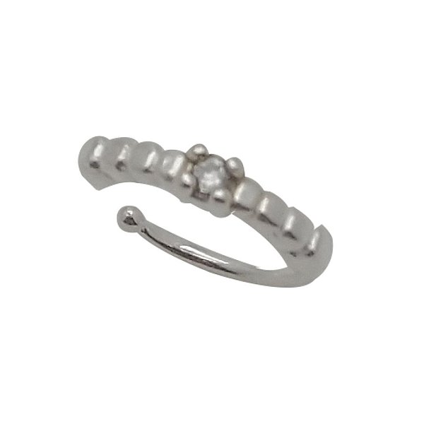 Piercing de prata 925  pedrinha zircônia quadrada