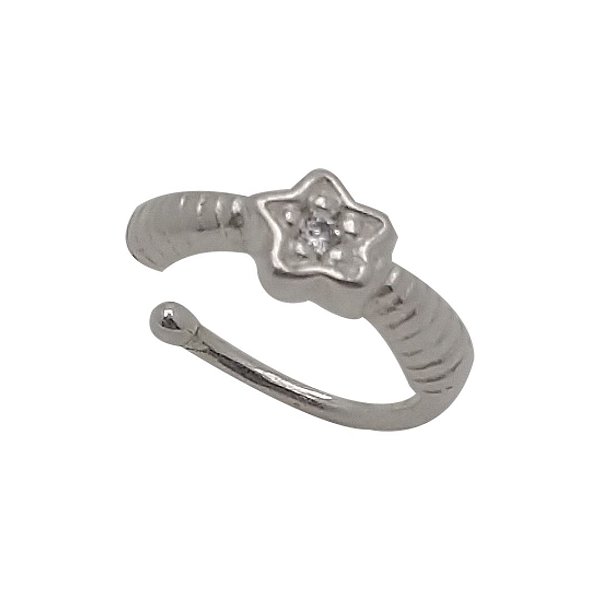 Piercing de prata 925 zircôrnia flôr