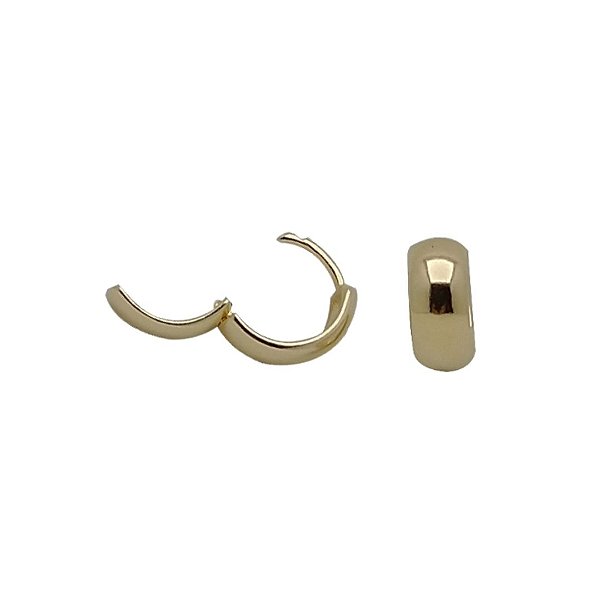 Brincos folheado a ouro 18k argola grossa