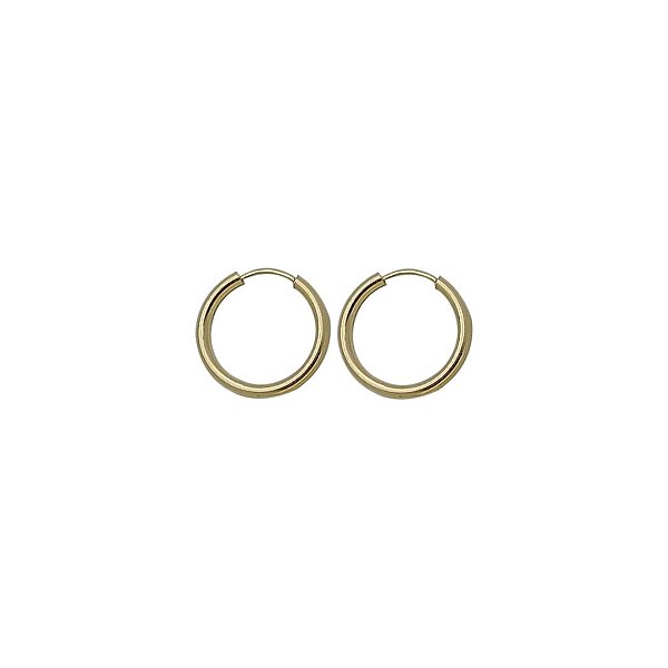 Brincos folheado a ouro 18k argola tubo