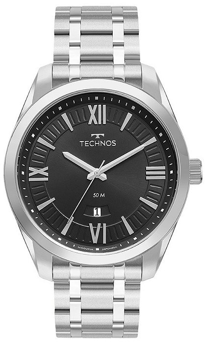 Relógio Technos masculino prateado 2115MXMS1P