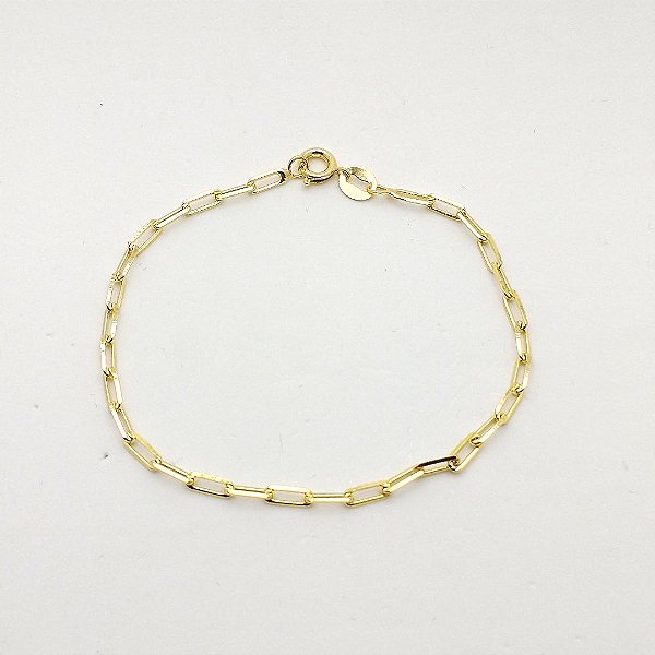 Pulseira  folheada a ouro 18k corrente fígaro longo