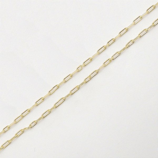 Corrente folheada a ouro 18k corrente fígaro longo