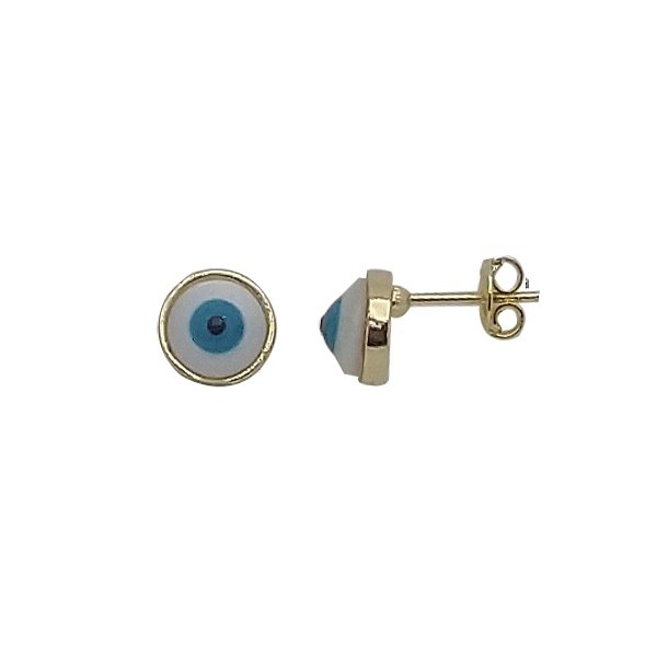 Brincos folheado a ouro 18k olho grego