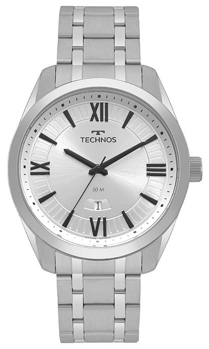 Relógio Technos masculino Steel prata 2115MSQ1K