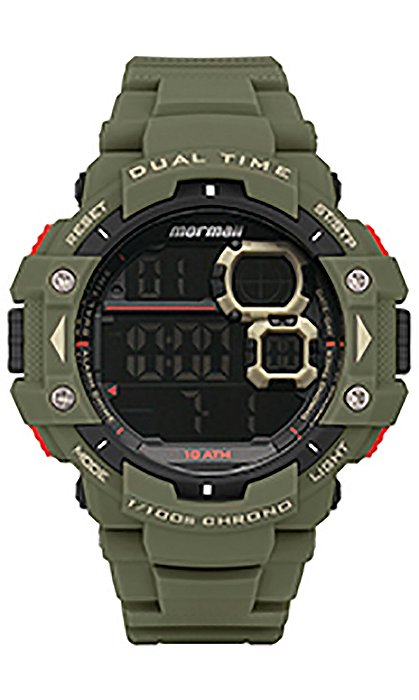 Relógio Mormaii masculino Action verde MOMD13284C8V