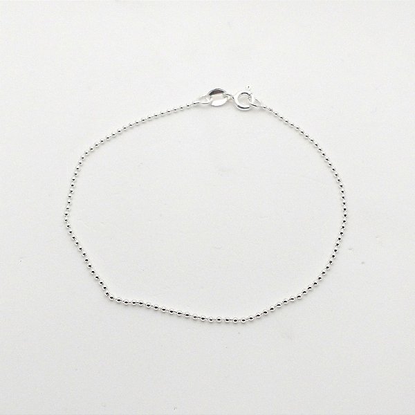 Pulseira de prata 925 elos bolinhas